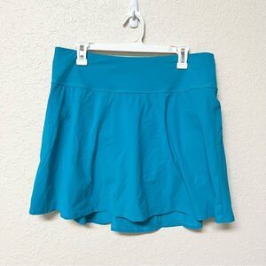 L.L. Bean Swim Skirt Skort Womens Nylon UPF 50+ Blue Size 18